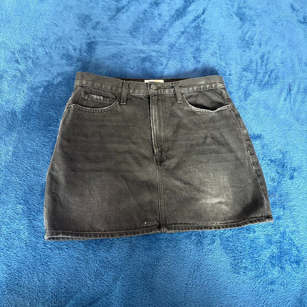 Frame Black Denim Mini Skirt | Size 29 | Made in USA